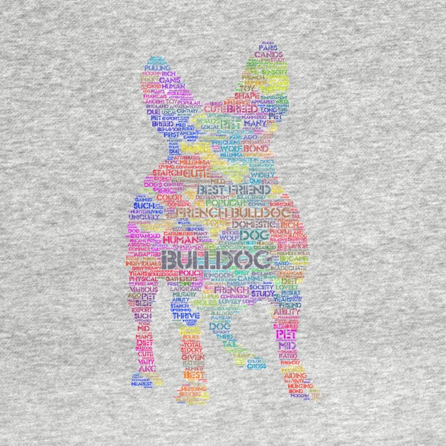 French Bulldog Animal Pet Text Word Cloud by Cubebox